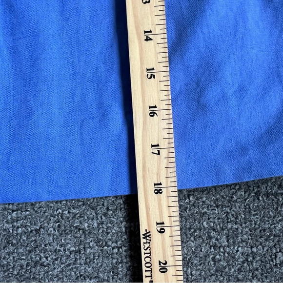 J. Crew Factory Pull-On Linen Cotton Blend Mini Skirt Blue Size 0 - Picture 5 of 7